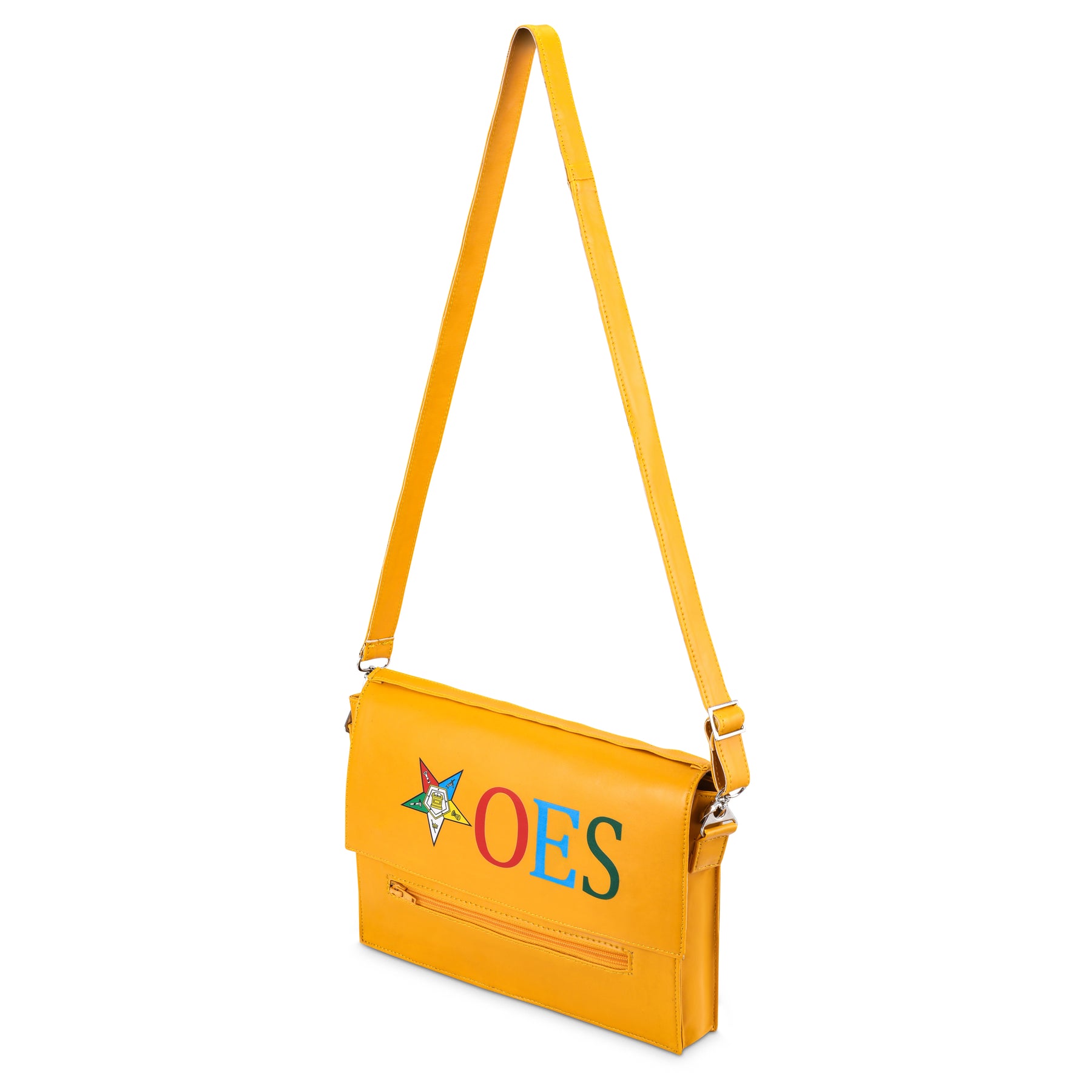 OES Handbag - Orange Leather - Bricks Masons