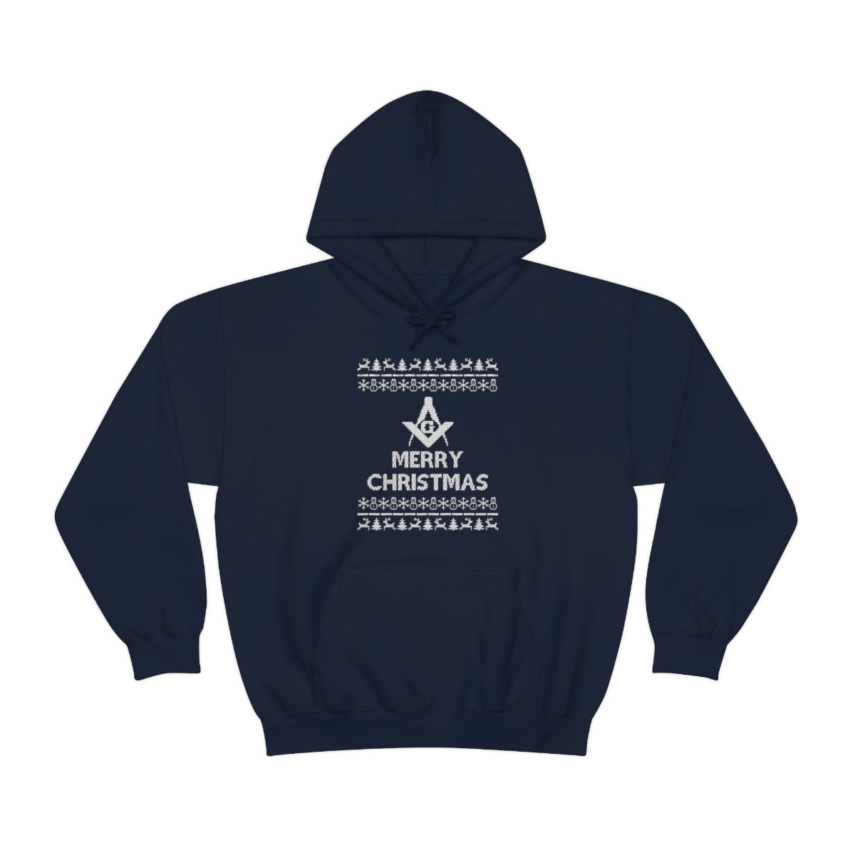 Master Mason Blue Lodge Hoodie - Ugly Merry Christmas - Bricks Masons