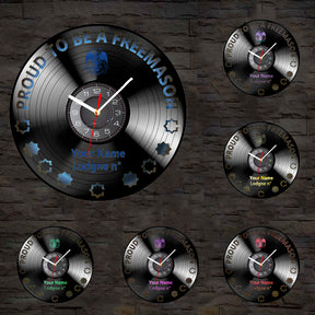 32nd Degree Scottish Rite Clock - Wings Down Vinyl Record - Bricks Masons