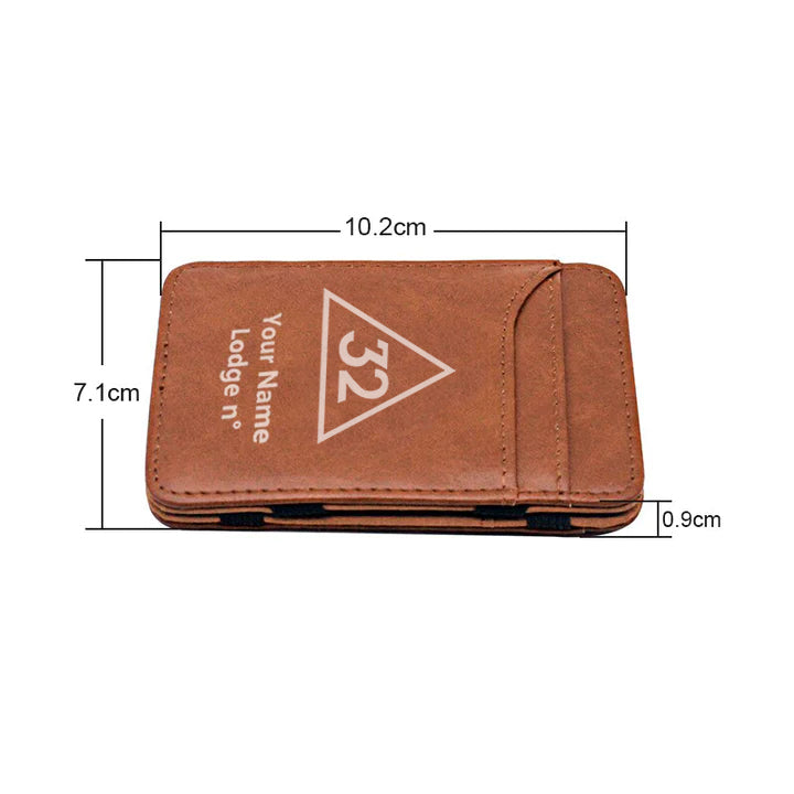 32nd Degree Scottish Rite Wallet - Black & Brown - Bricks Masons