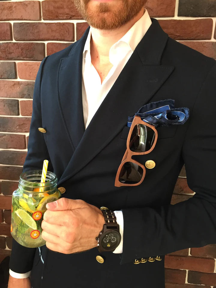 32nd Degree Scottish Rite Wristwatch - Wings Down Various Wood Colors - Bricks Masons