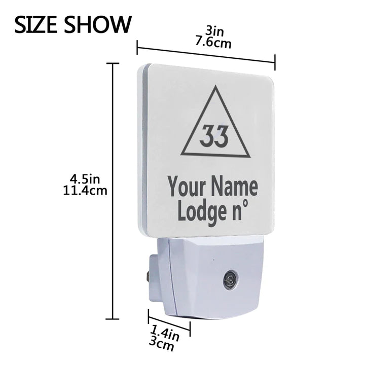 33rd Degree Scottish Rite LED Sign - 2 Pieces Plug-in - Bricks Masons