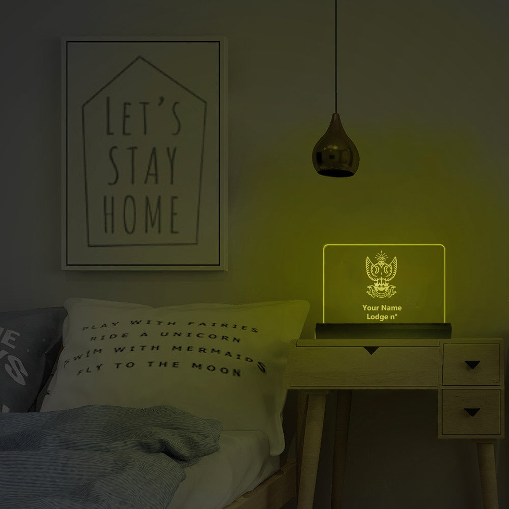 33rd Degree Scottish Rite LED Sign - Wings Up 3D Glowing light - Bricks Masons