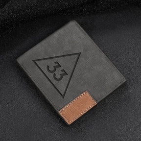 33rd Degree Scottish Rite  Wallet - Leather Various Colors - Bricks Masons