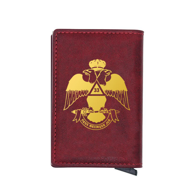 33rd Degree Scottish Rite Wallet - Wings Down Various Colors - Bricks Masons