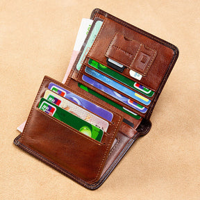 OES Wallet - Brown Leather - Bricks Masons