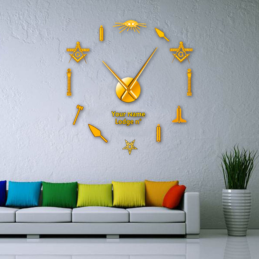 OES Clock - Frameless Design - Bricks Masons