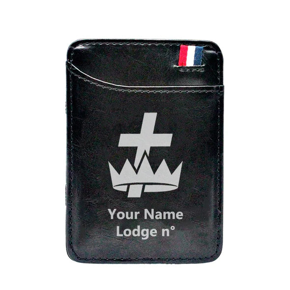 Knights Templar Commandery Wallet - Black & Brown - Bricks Masons