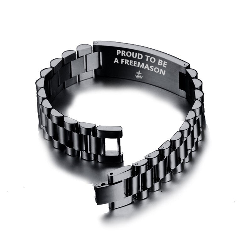 Knights Templar Commandery Bracelet - Stainless Steel - Bricks Masons