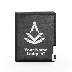 Past Master Blue Lodge Wallet - Black & Brown - Bricks Masons