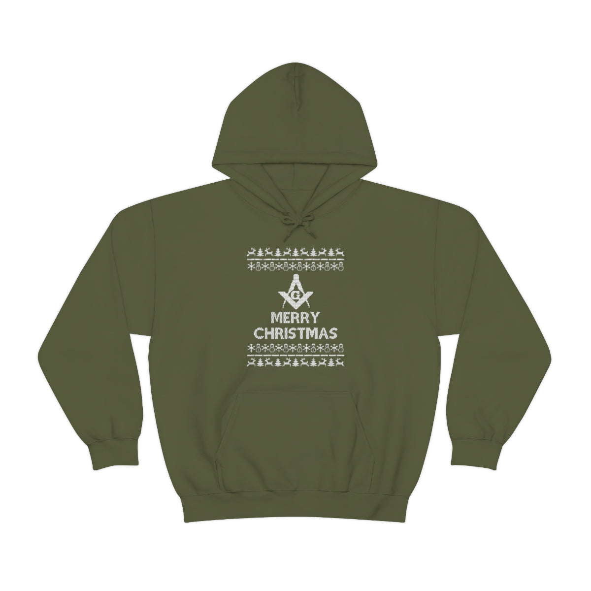 Master Mason Blue Lodge Hoodie - Ugly Merry Christmas - Bricks Masons