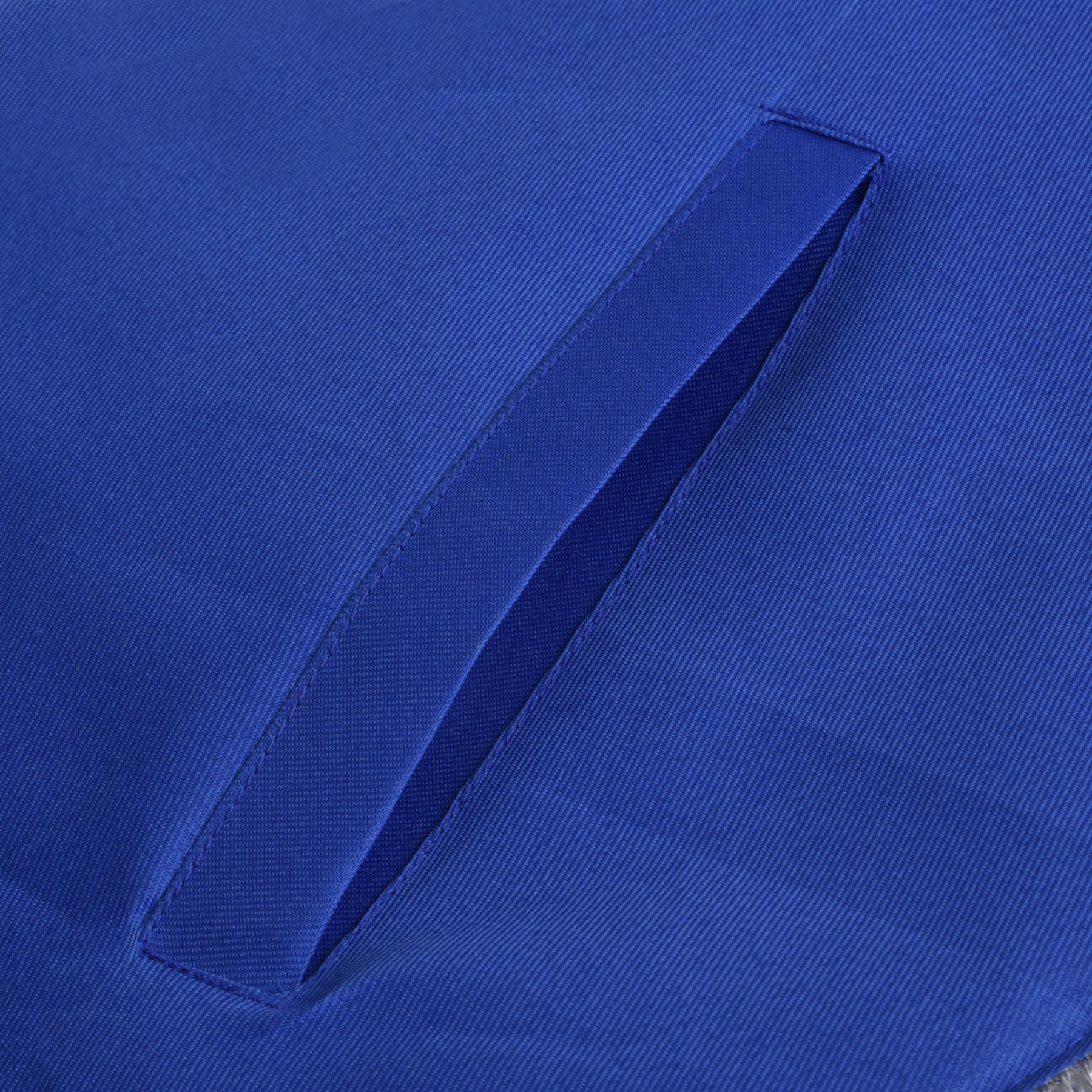 Senior Deacon Blue Lodge Officer Apron - Navy Blue Velvet With Fringe & Side Tabs - Bricks Masons