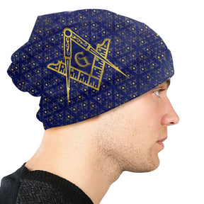 Master Mason Blue Lodge Beanie - Multifunction Bonnet - Bricks Masons