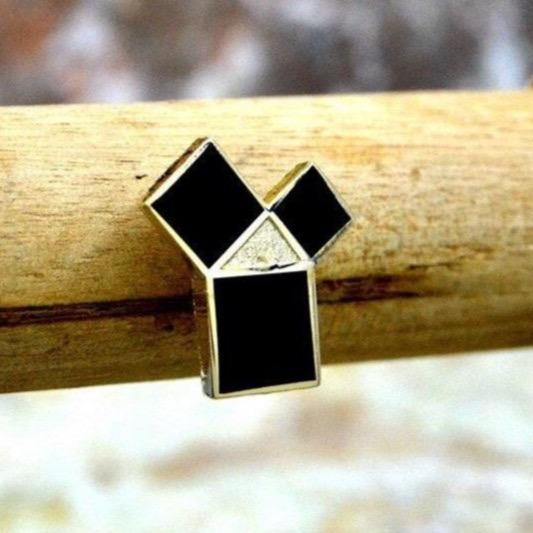 Master Mason Blue Lodge Lapel Pin - The 47th Problem of Euclid in metal - Bricks Masons