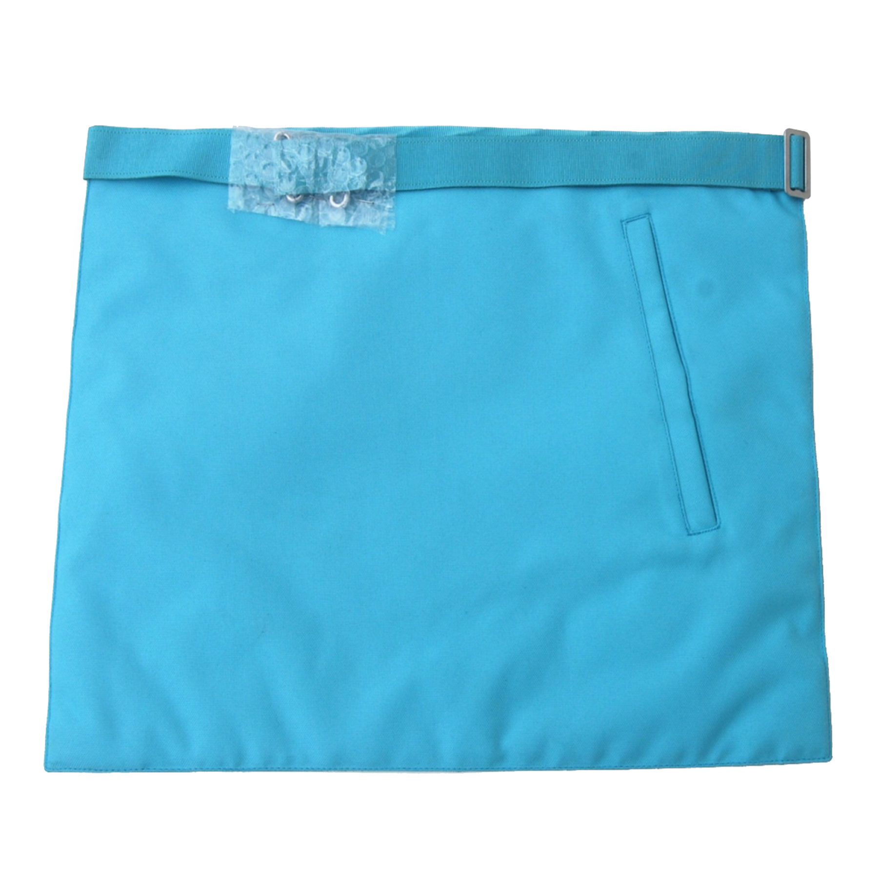 Master Mason Blue Lodge French Apron - Sky Blue Silk & Moire Moon & Sun - Bricks Masons