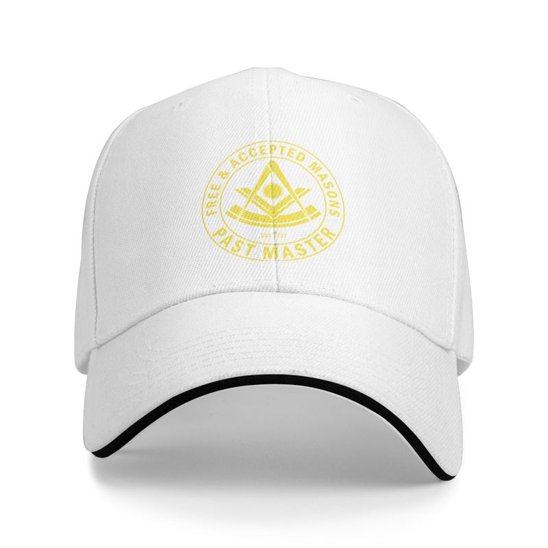 Past Master Blue Lodge Baseball Cap - Free & Accepted Mason Adjustable - [Multiple Colors] - Bricks Masons