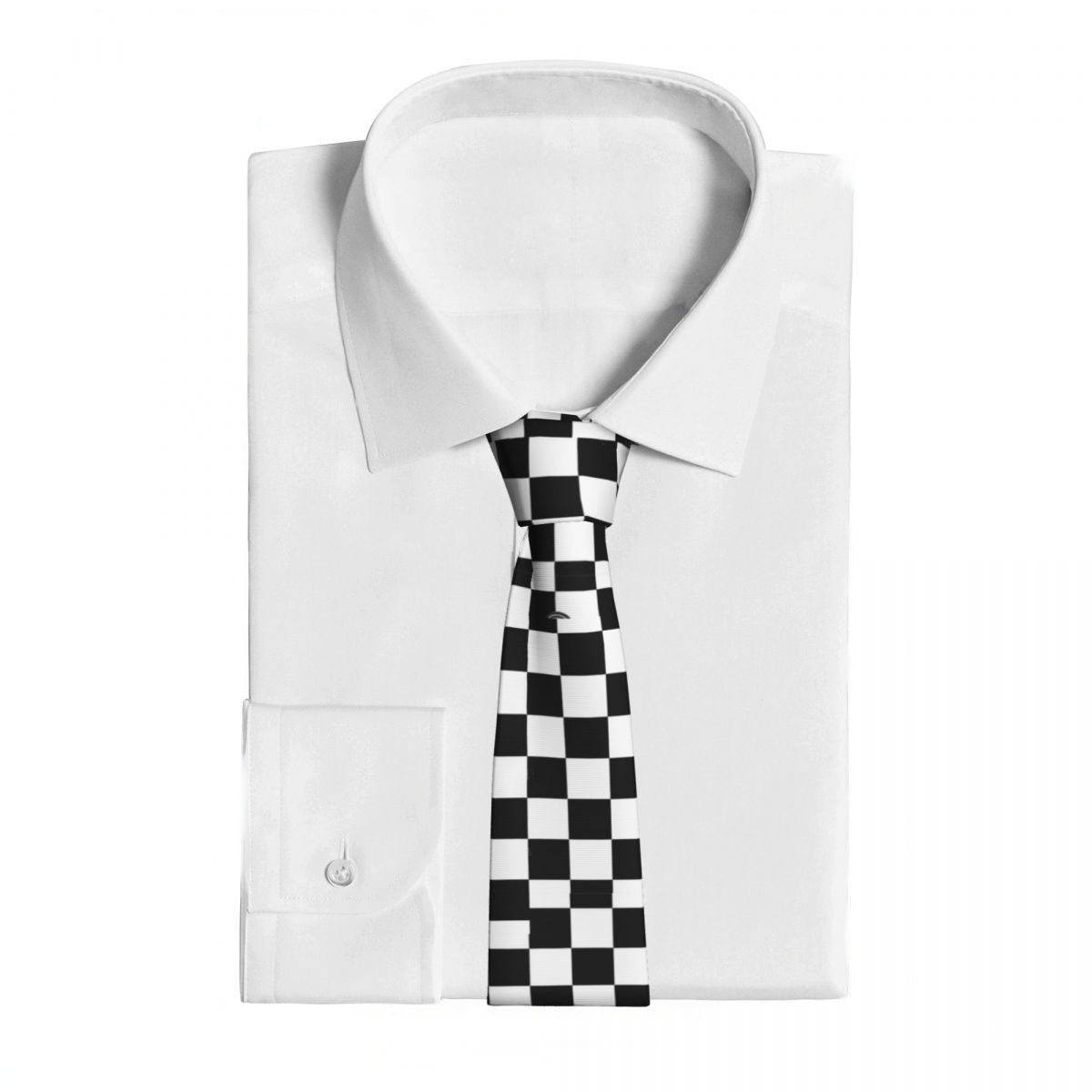 Master Mason Blue Lodge Necktie - White & Black - Bricks Masons