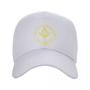 Master Mason Blue Lodge Baseball Cap - AVDI VIDE TACE Free Accepted Masons (Multiple Colors) - Bricks Masons