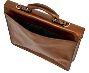 Order of Malta Briefcase - Brown Leather - Bricks Masons