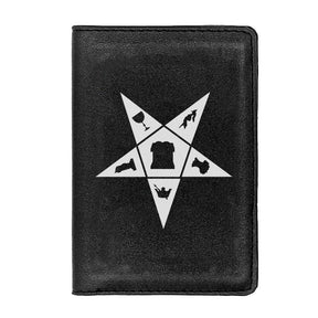 OES Wallet - Black & Brown - Bricks Masons