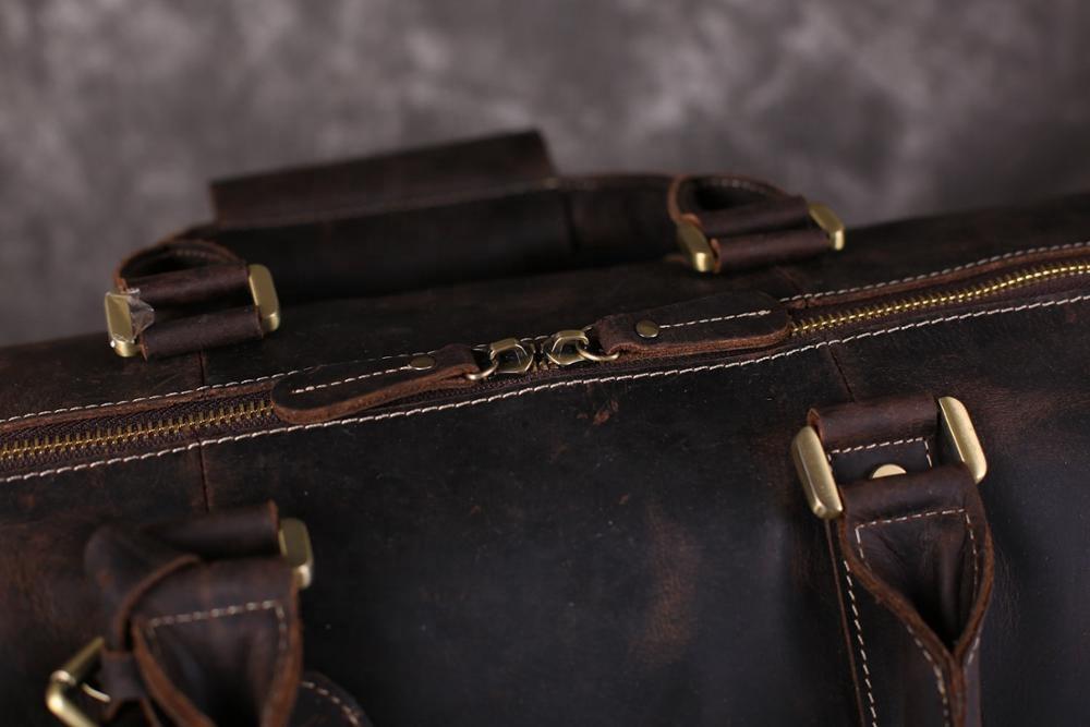 Council Travel Bag - Genuine Vintage Leather - Bricks Masons