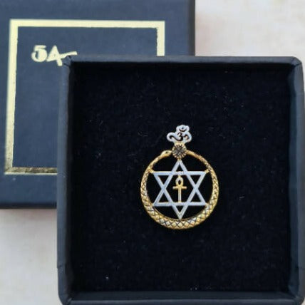 Theosophical Society Lapel Pin - Gold & Silver - Bricks Masons