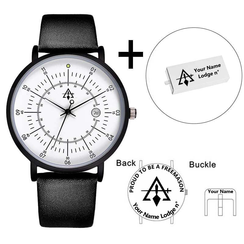 Council Wristwatch - Leather Straps - Bricks Masons
