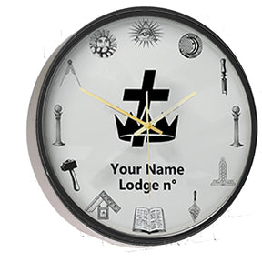 Knights Templar Commandery Clock - Frame with LED - Bricks Masons