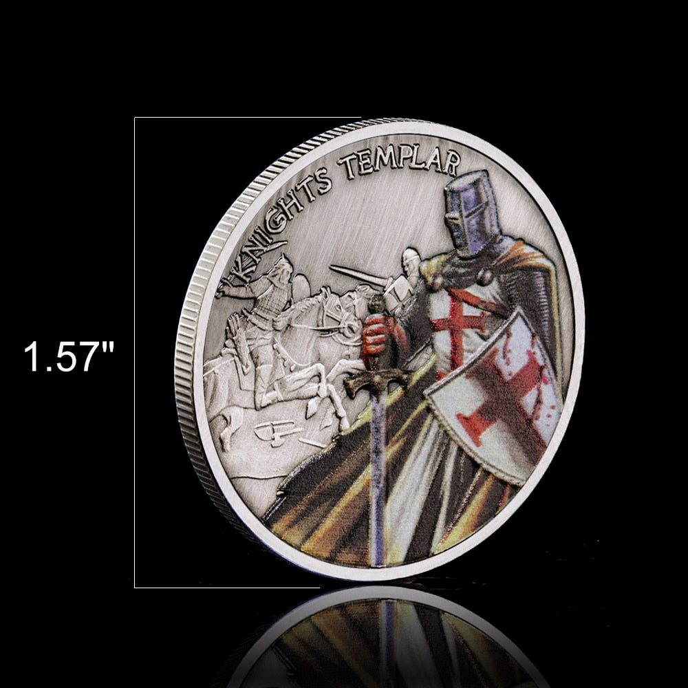 Knights Templar Commandery Coin - Silver Plated - Bricks Masons