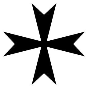 Order of Malta Commandery Ring - Black - Bricks Masons