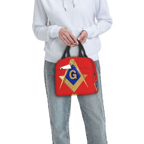 Master Mason Blue Lodge Lunch Bag - Thermal Insulated (Multiple Colors) - Bricks Masons