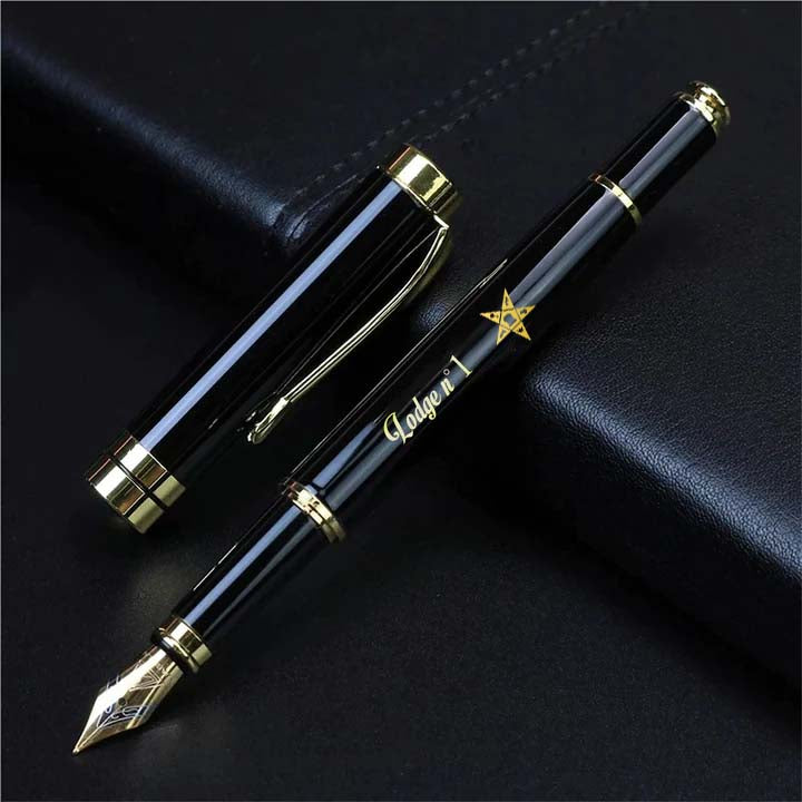 OES Pen - Black & Gold - Bricks Masons