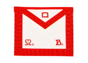 Orator Scottish Rite Apron - Red Moire - Bricks Masons