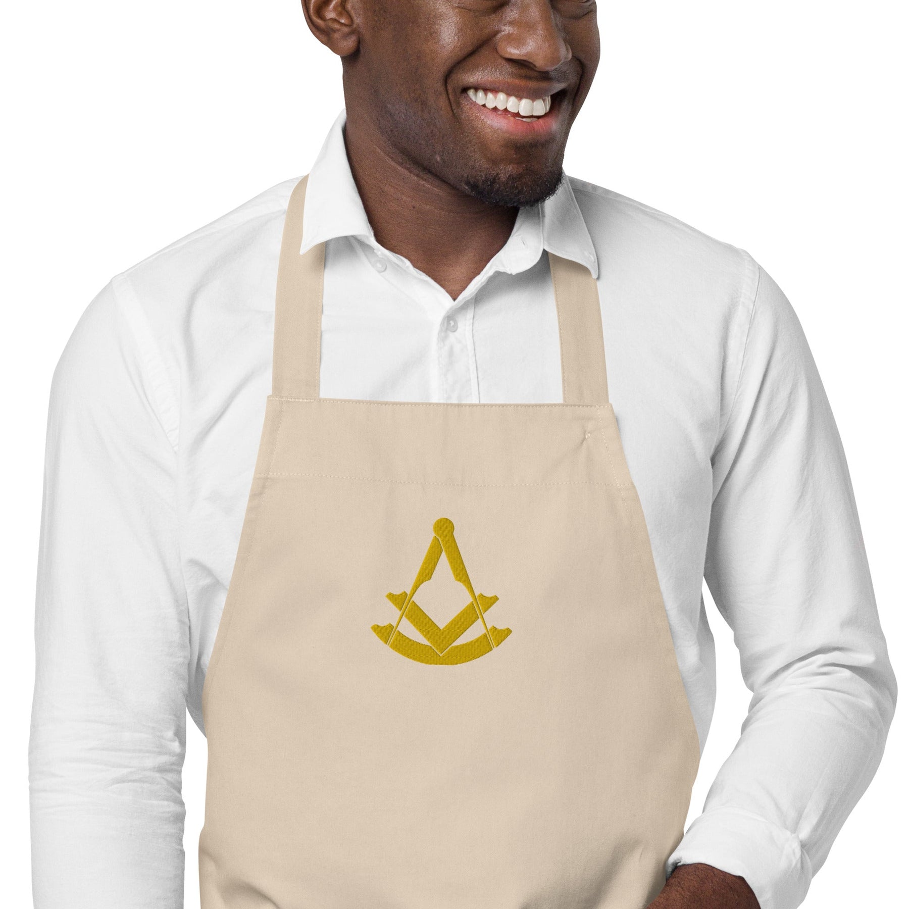 Past Master Blue Lodge Kitchen Apron - Various Organic Cotton Colors - Bricks Masons