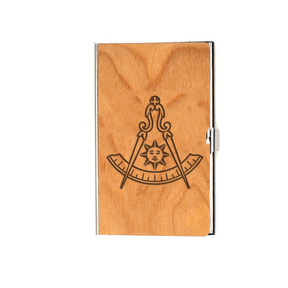 Past Master Blue Lodge California Regulation Business Card Holder - (RFID Protection) - Bricks Masons