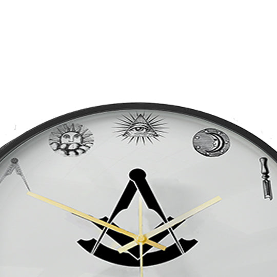 Past Master Blue Lodge Clock - Frame with LED - Bricks Masons