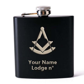 Past Master Blue Lodge Flask - 2 Shot Glasses & Funnel - Bricks Masons