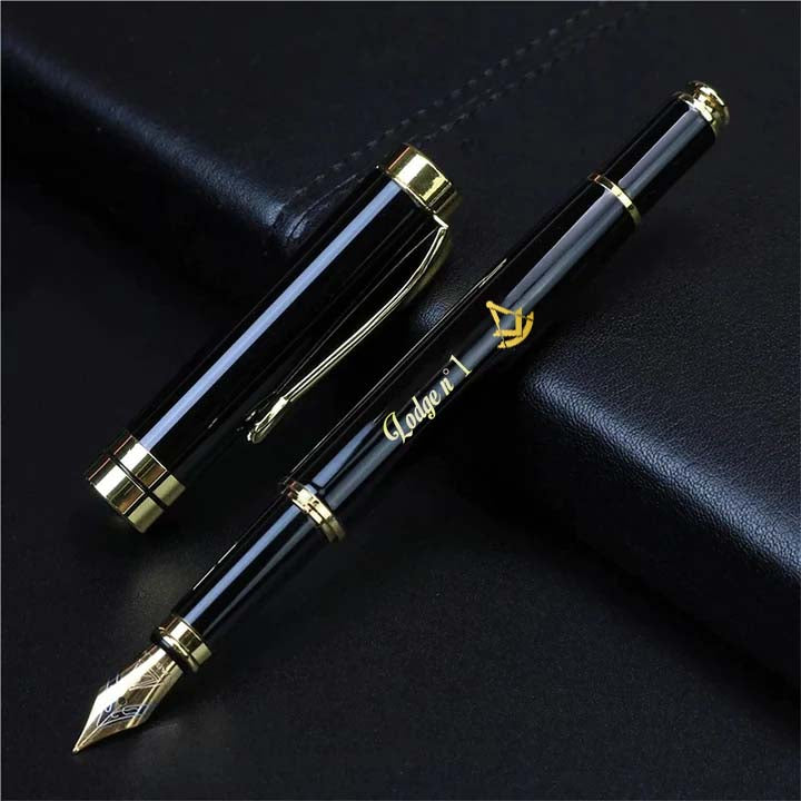 Past Master Blue Lodge Pen - Black & Gold - Bricks Masons