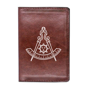 Past Master Blue Lodge California Regulation Wallet - Black & Brown - Bricks Masons