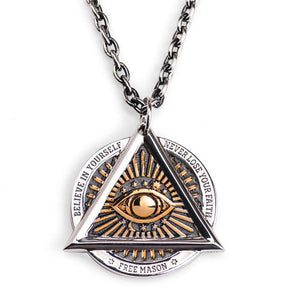 Eye of Providence Freemason Masonic Pendant Necklace - Bricks Masons