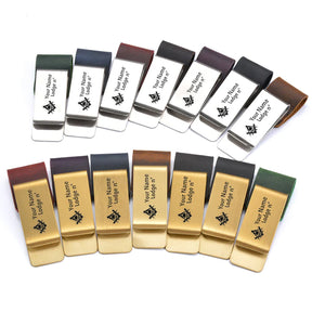 Widows Sons Pen Holder - Leather Brass - Bricks Masons